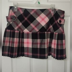 No Boundaries Pink & Black Mini Skirt, Size 11
